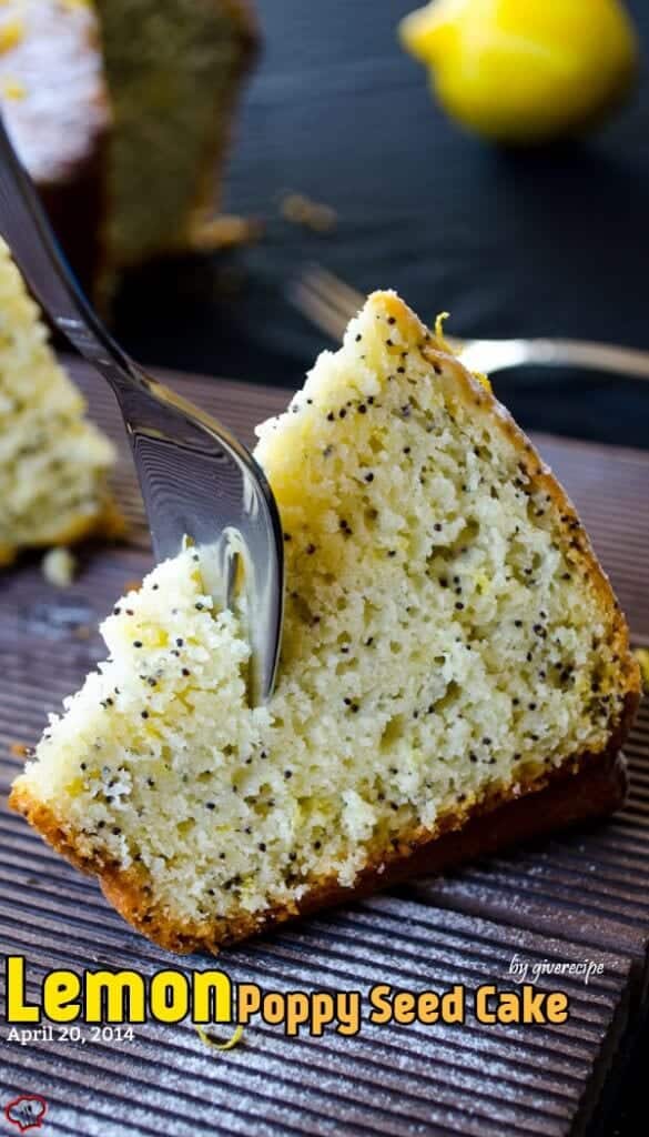 Lemon Poppy Seed Cake | giverecipe.com | #lemon #cake #poppyseed