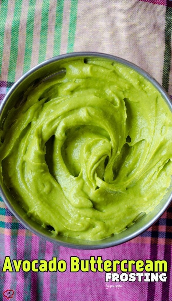 Avocado Buttercream Frosting | giverecipe.com | #frosting #avocado #butercream
