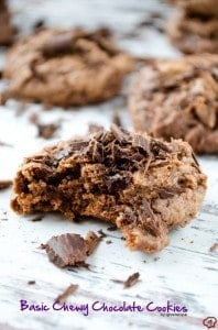 Basic Chewy Chocolate Cookies | giverecipe.com | #chocolate #cookies