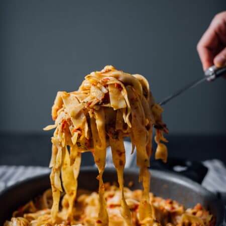 Fettucine with Salmon and Tomatoes can easily elevate any boring weeknight dinner. This is definitely a recipe your family asks for very often, if not every day.