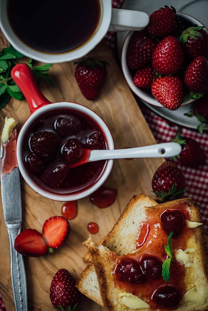 Homemade Strawberry Jam. Easy to make. Only 3 ingredients needed.