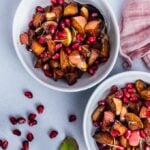 simple apple compote dessert in bowls