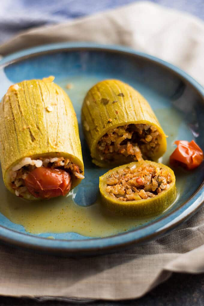 Stuffed Zucchini | giverecipe.com | #zucchini