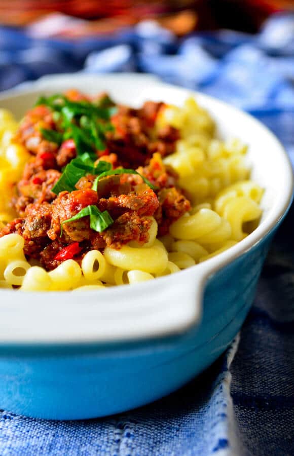 Pasta with Mince Sauce is an easy dinner recipe with seasoned ground beef. A family favorite weeknight meal. 