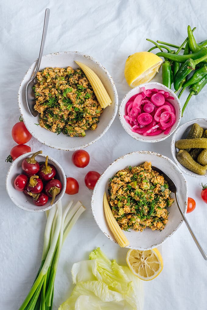 Turkish Bulgur Salad is refreshing, spicy, tangy and loaded with herbs. It's the perfect salad to make in spring. You can't stop once you start eating this salad.