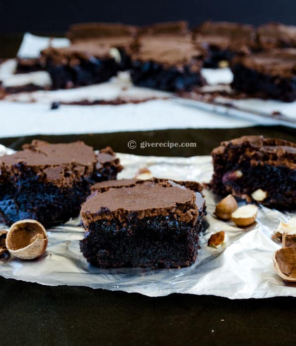 Double Chocolate Brownies | #chocolate #brownies #dessert | giverecipe.com