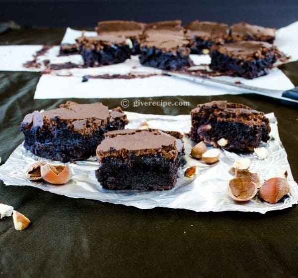 Double Chocolate Brownies | #chocolate #brownies #dessert | giverecipe.com