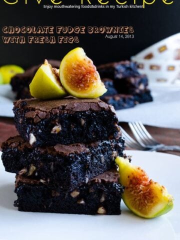 Chocolate Fudge Brownies with Figs | #chocolate #brownies #figs #dessert