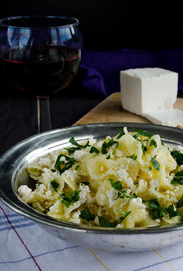 Pasta with Feta and Parsley | giverecipe.com | #pasta #feta Pasta with Feta and Parsley | giverecipe.com | #pasta #feta