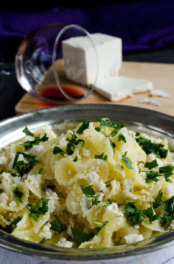 Pasta with Feta and Parsley | giverecipe.com | #pasta #feta Pasta with Feta and Parsley | giverecipe.com | #pasta #feta