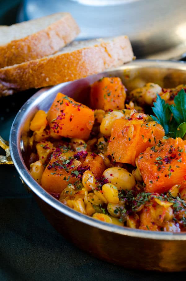 Pumpkin Stew with Lentils and Chickpeas | giverecipe.com | #pumpkin #stew #vegetarian #lentils #chickpeas Vegan Pumpkin Stew