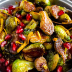 Citrus caramelized brussels sprouts with pomegranate molasses | giverecipe.com | #brusselssprouts #pomegranate #citrus