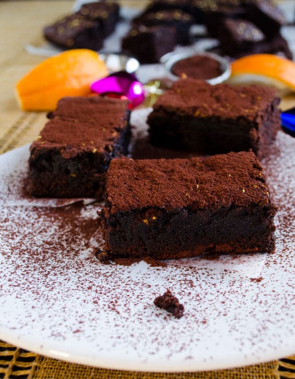 Orange Chocolate Brownies | giverecipe.com | #brownies #chocolate #orange