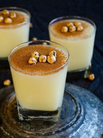 Turkish Boza is a smoothie like fermented drink that is mainly based on bulgur and yeast. It has a sweet and tangy flavor that everyone finds addictive!