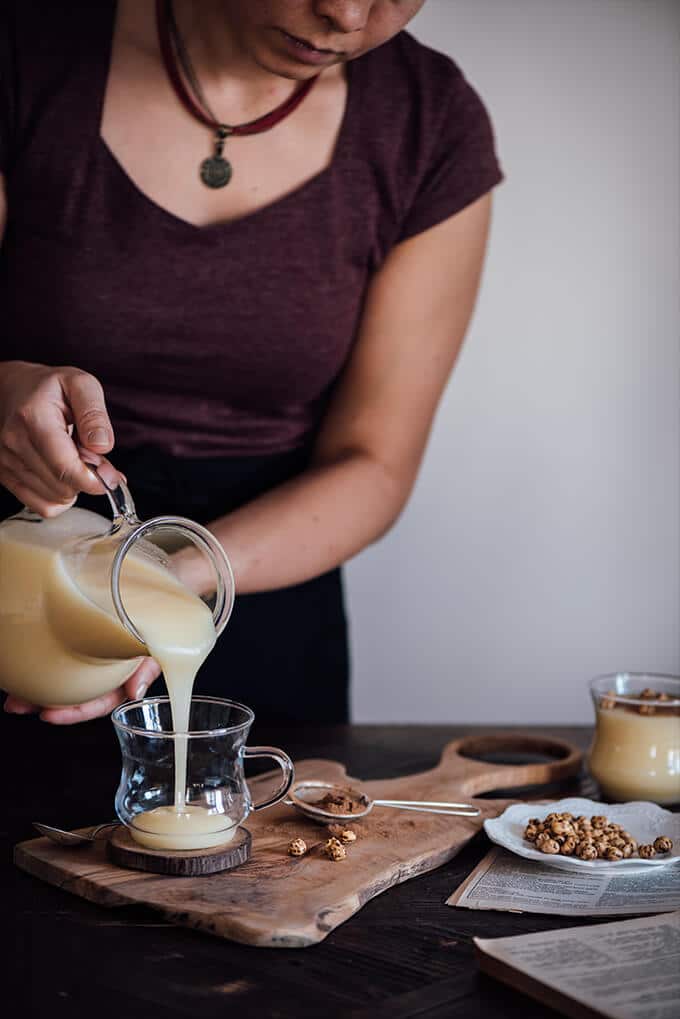 Turkish Boza is a smoothie like fermented drink that is mainly based on bulgur and yeast. It has a sweet and tangy flavor that everyone finds addictive!