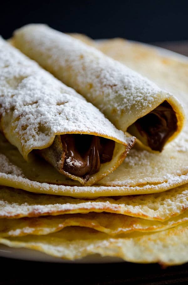 Nutella stuffed gluten free crepes 