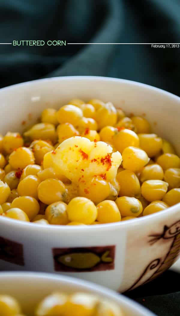 Buttered corn with chili | giverecipe.com | #corn #snack #appetizer