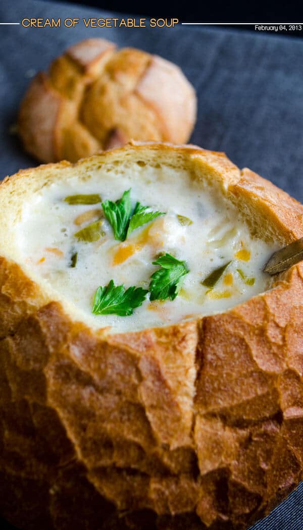 Cream of Vegetable Soup | giverecipe.com | #soup #vegetable