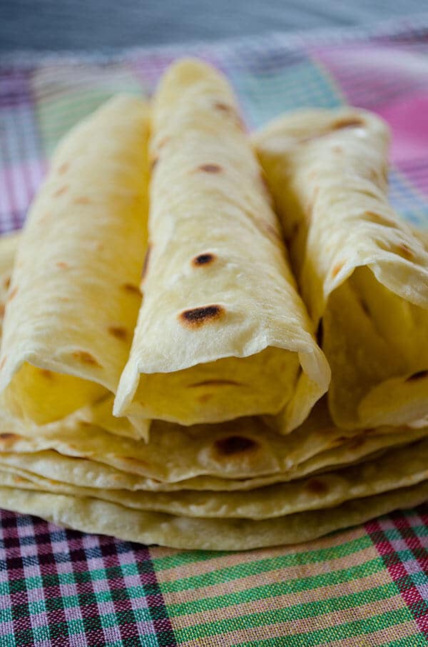 Basic Homemade Flour Tortillas | giverecipe.com | #tortilla #bread