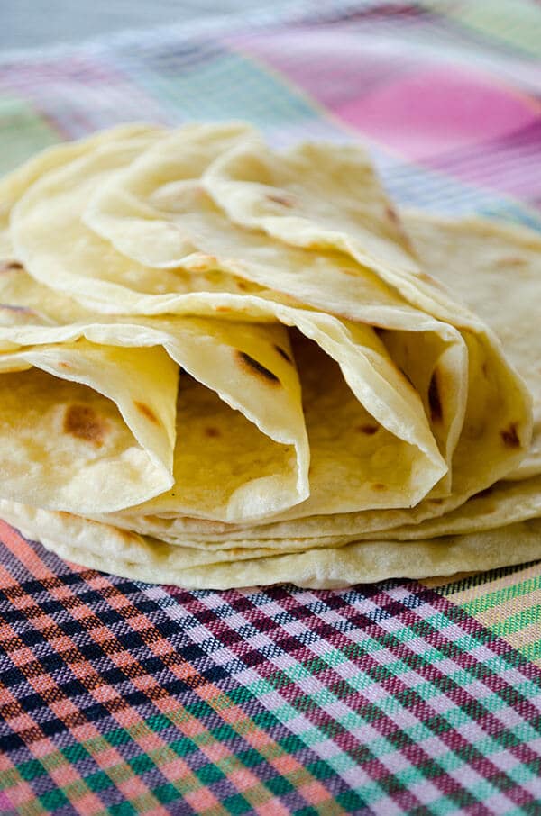 Basic Homemade Flour Tortillas | giverecipe.com | #tortilla #bread