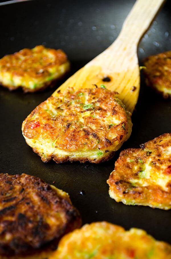 Carrot Feta Zucchini Fritters | giverecipe.com | #fritters #zucchini #carrot #feta #appetizer