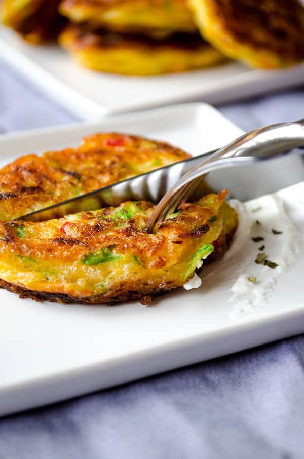 Carrot Feta Zucchini Fritters | giverecipe.com | #fritters #zucchini #carrot #feta #appetizer