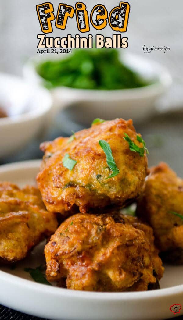 Fried Zucchini Balls | giverecipe.com | #zucchini #balls #vegetarian #meze #appetizer