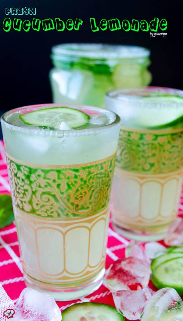 Nothing can beat the heat better than a big glass of delightful lemonade flavored with cucumber, lemon zest and fresh mint. Don’t forget to add lots of ice cubes into this incredibly Fresh Cucumber Mint Lemonade! #lemonade #cucumberlemonade #cucumbermintlemonade #cocktail How to make cucumber lemonade photo