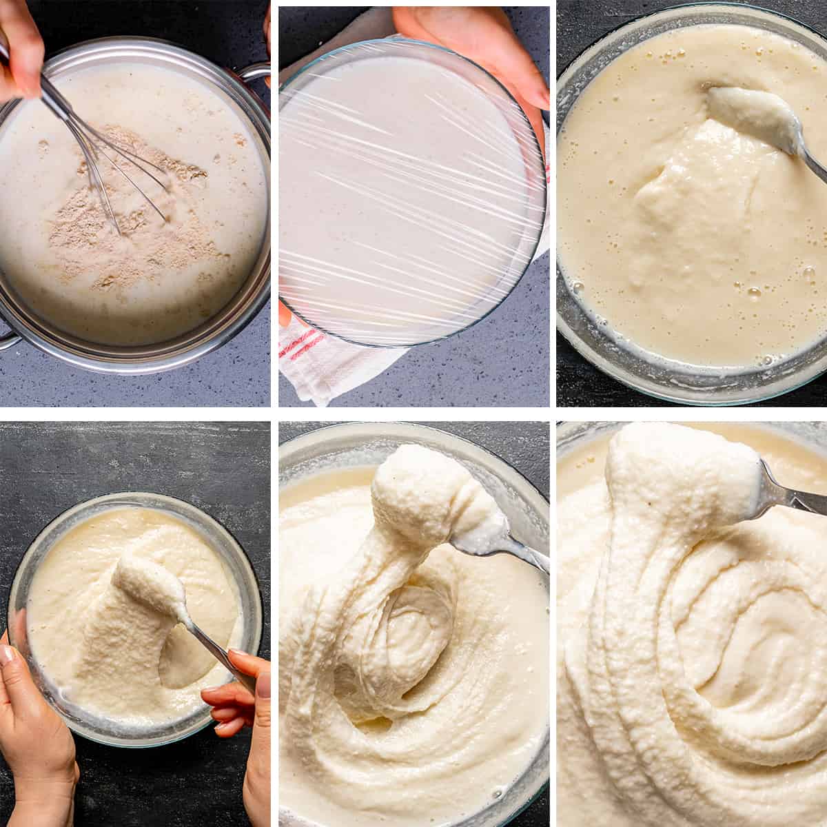 A collage of images showing how to make ice cream without an ice cream machine.