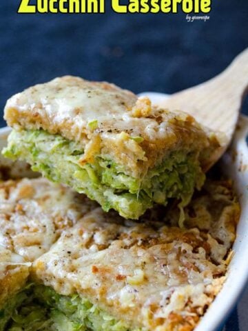 Skinny Zucchini Casserole | giverecipe.com | #zucchini #casserole #vegetarian #summer #skinny