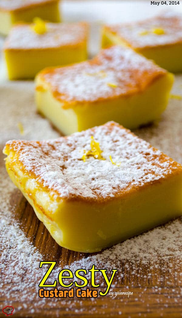 Zesty Custard Cake | giverecipe.com | #cake #custard #zesty