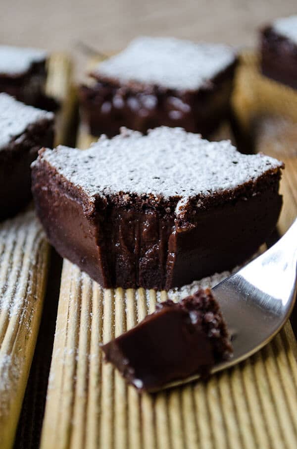 Chocolate Magic Custard Cake | giverecipe.com | #cake #chocolate #custard #dessert