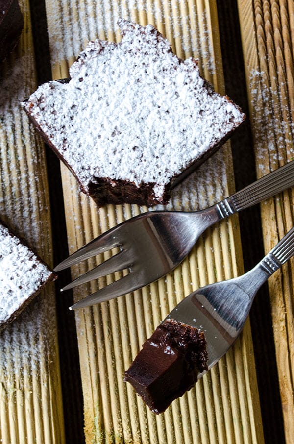 Chocolate Magic Custard Cake | giverecipe.com | #cake #chocolate #custard #dessert