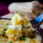 Creamy Cheesy Corn Casserole | giverecipe.com | #corn #casserole #cheesy #corncasserole #freshcorn