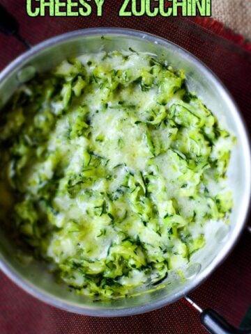 Easy Cheesy Zucchini| giverecipe.com | #zucchini #cheese #side #dip #vegetarian