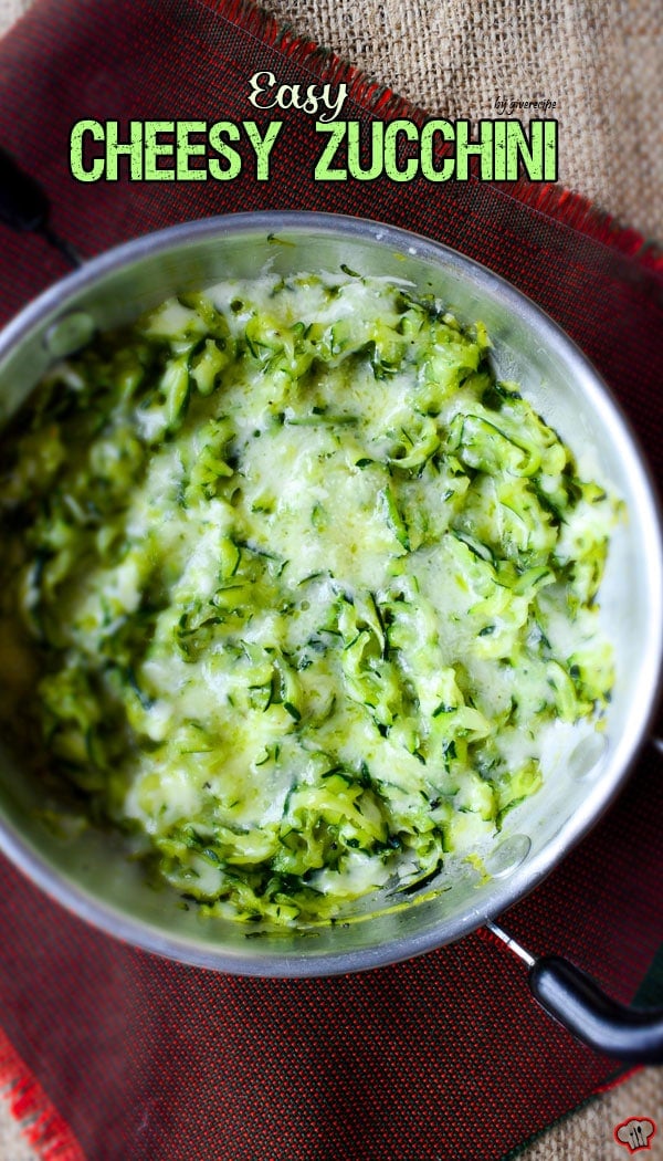 Easy Cheesy Zucchini| giverecipe.com | #zucchini #cheese #side #dip #vegetarian