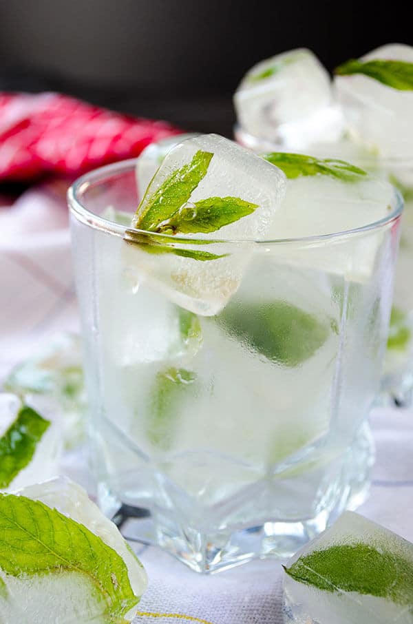 How to Make Mint Ice Cubes |giverecipe.com | #mint #ice #icecubes #summer