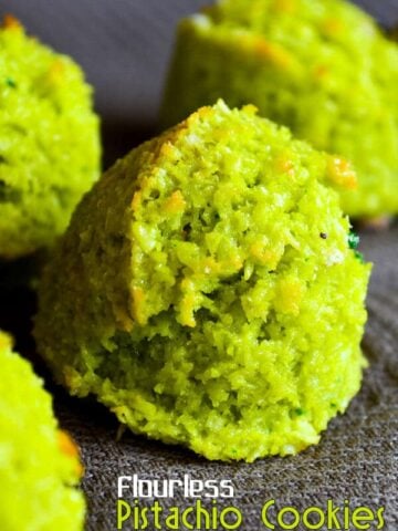 Flourless Pistachio Cookies | giverecipe.com | #glutenfree #flourless #pistachio #cookies #dessert #butterfree