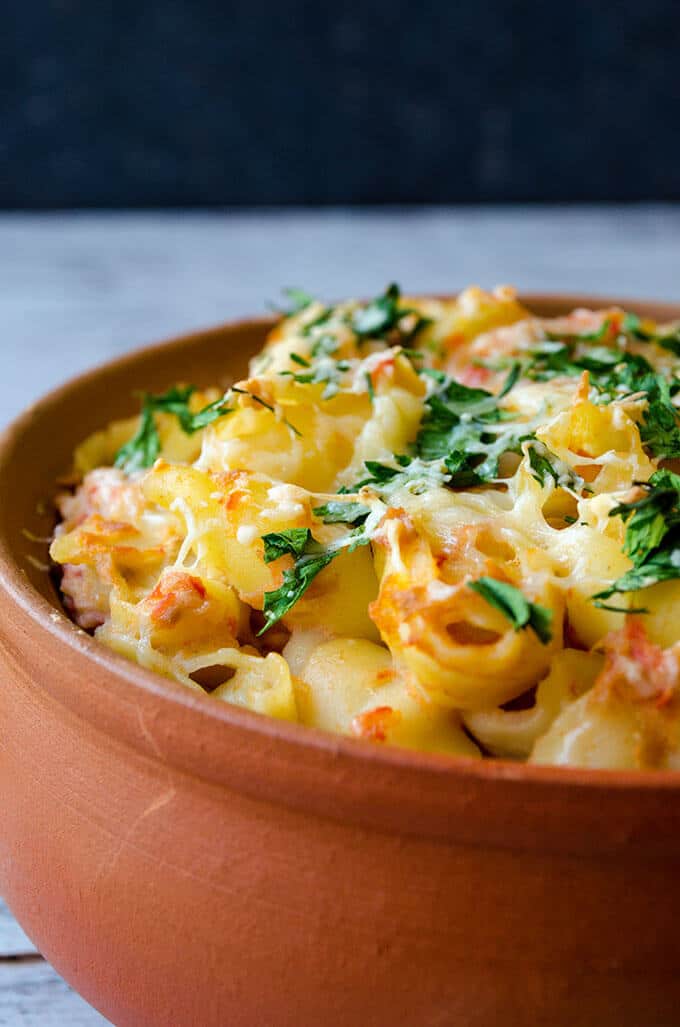 Tuna Pasta Bake with Tomatoes | giverecipe.com | #tuna #pasta #seafood #casserole #pastabake