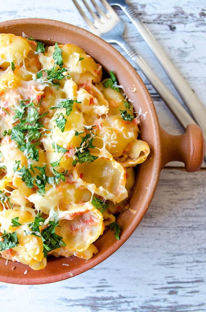 Tuna Pasta Bake with Tomatoes | giverecipe.com | #tuna #pasta #seafood #casserole #pastabake