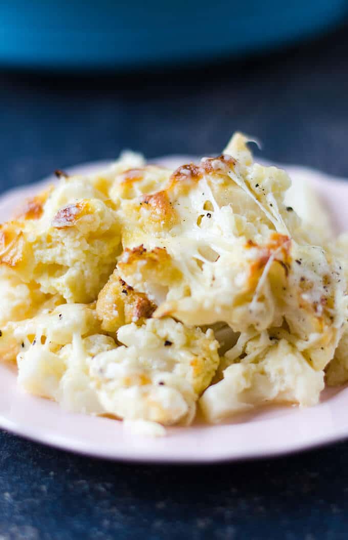 Cauliflower cheese bake on a plate