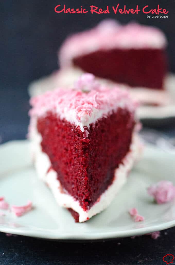 Classic Red Velvet Cake | giverecipe.com | #redvelvet #valentinesday