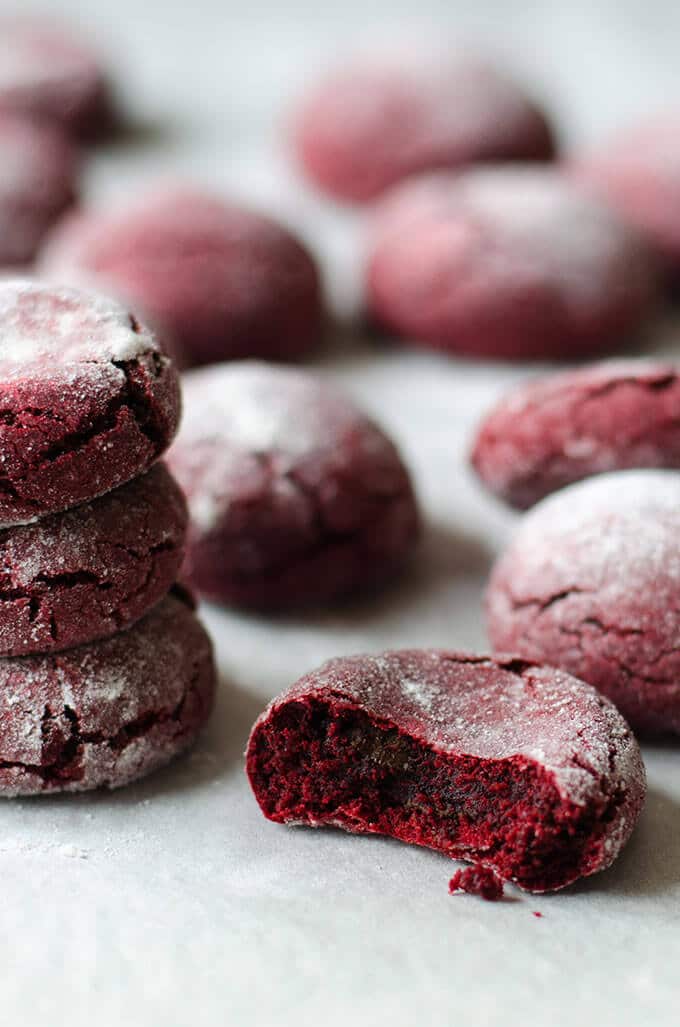 Red Velvet Crinkle Cookies From Scratch Give Recipe