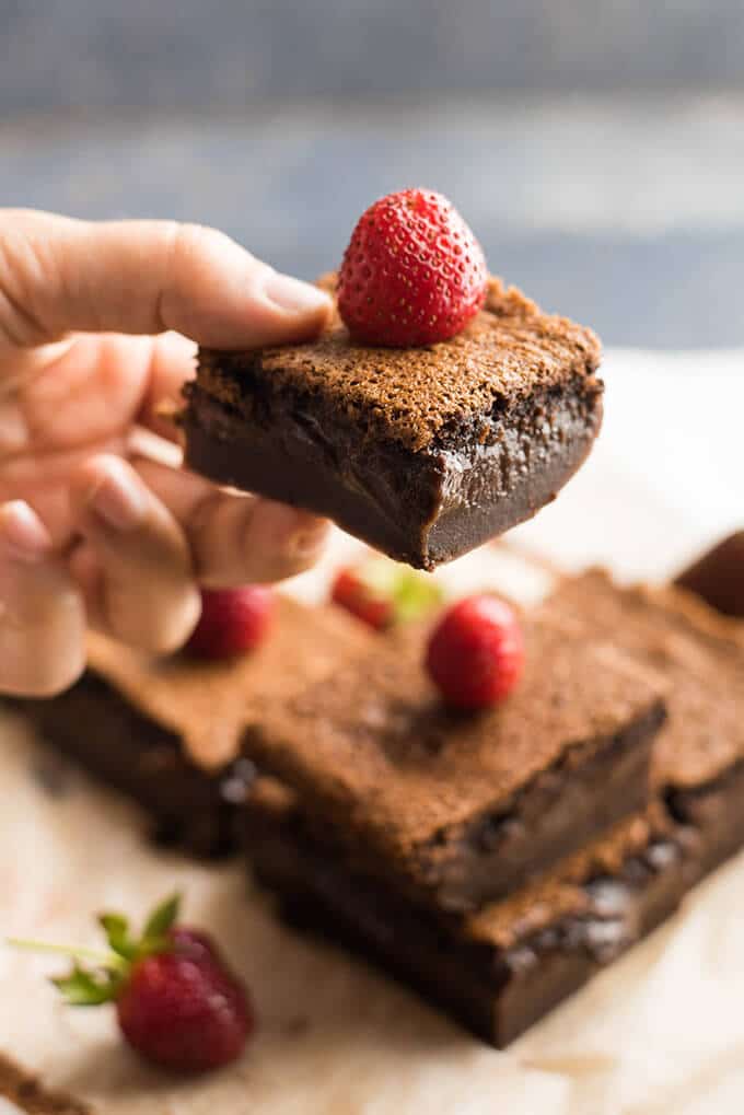 Gluten-Free Chocolate Magic Custard Cake | giverecipe.com | #chocolate #glutenfree