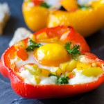 Potato and Egg Stuffed Peppers | giverecipe.com | #egg #breakfast