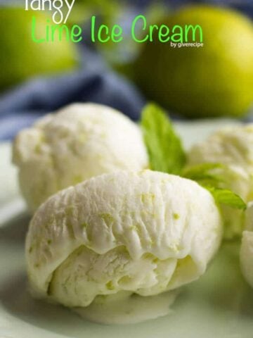 Tangy Lime Ice Cream | giverecipe.com | #lime #icecream