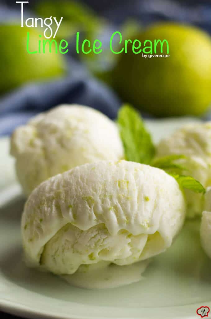 Tangy Lime Ice Cream | giverecipe.com | #lime #icecream