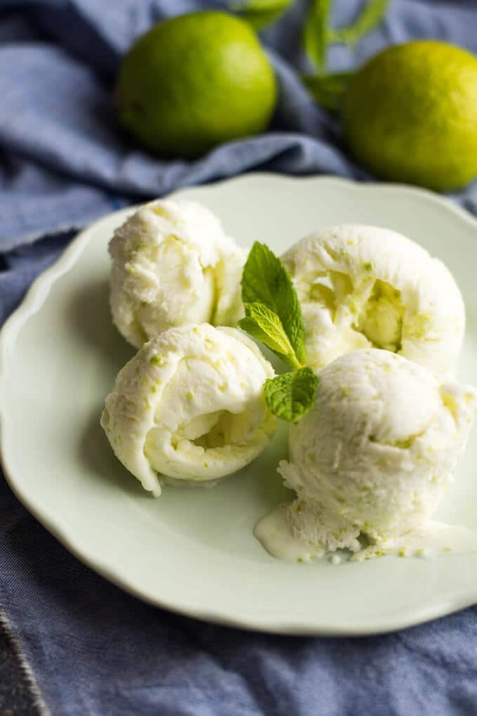 Tangy Lime Ice Cream | giverecipe.com | #lime #icecream