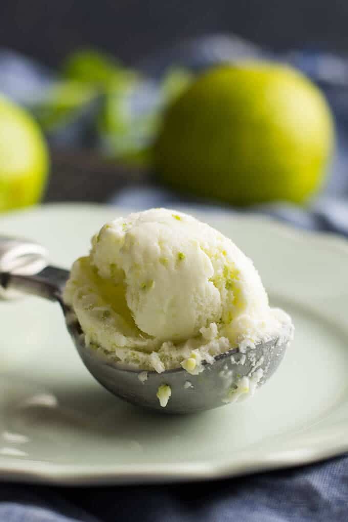 Tangy Lime Ice Cream | giverecipe.com | #lime #icecream