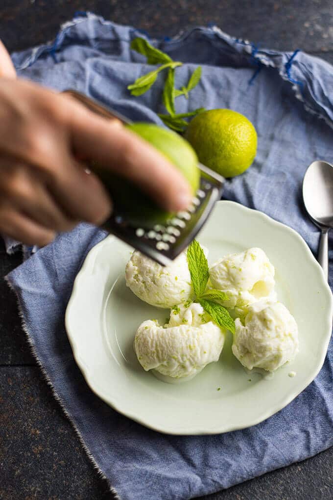 Tangy Lime Ice Cream | giverecipe.com | #lime #icecream
